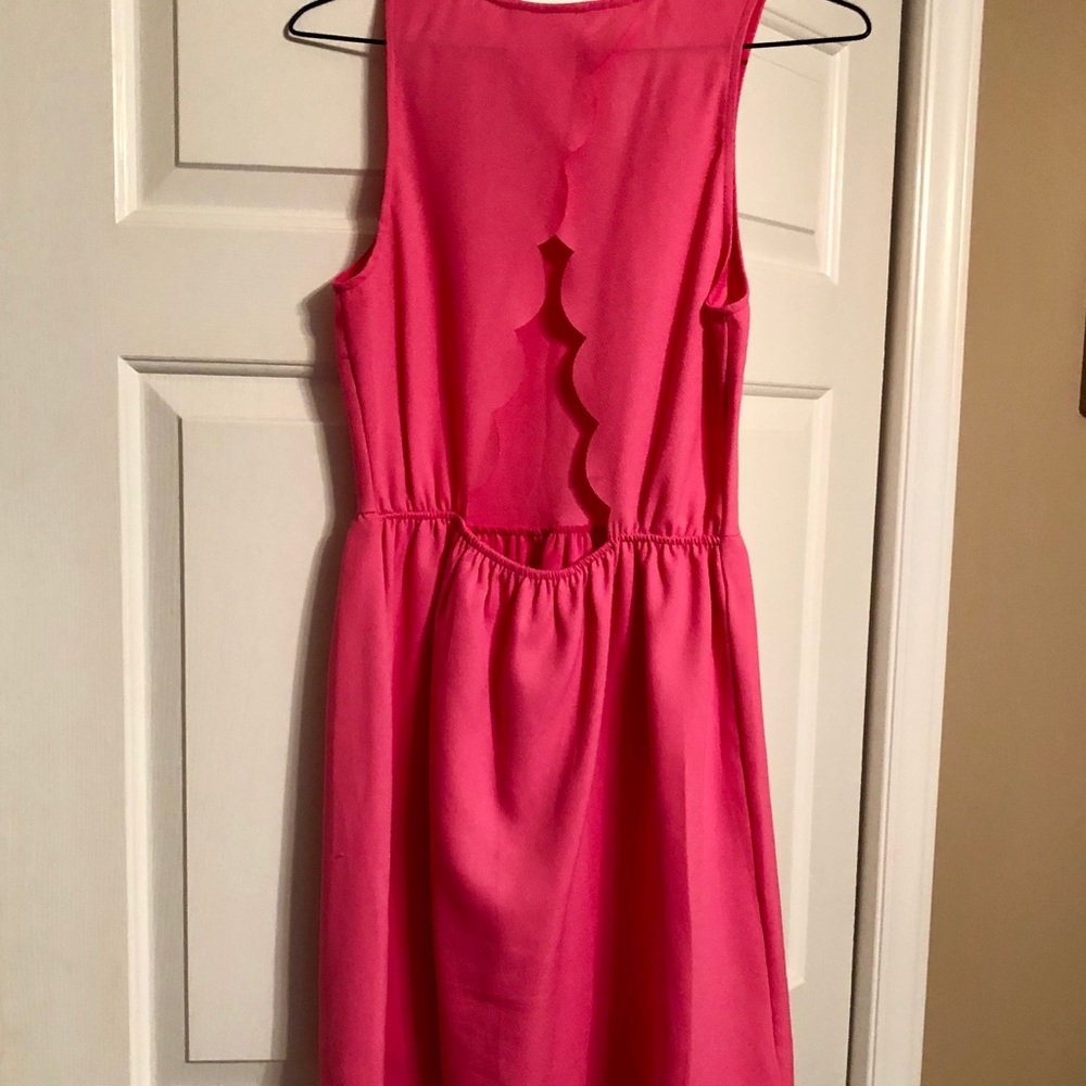 Francesca’s Opened Scalloped Back Dress